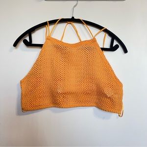 Zara  Women's Orange Crop-top New with tag